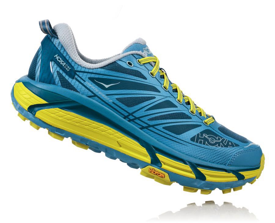 Trail Shoes Mens - Hoka One One Mafate Speed 2 - Blue - ITYHAFX-87